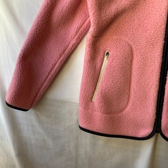 Vintage Talbots Pink Womens Jacket Coat Size Petite Small Full Zip Barbie Fleece - Picture 7 of 15